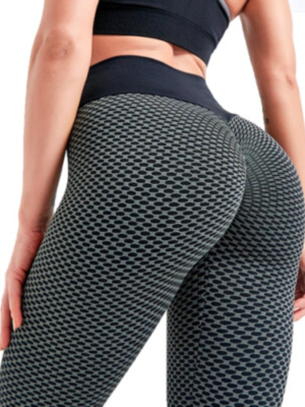 Black Textured Legging Size Large